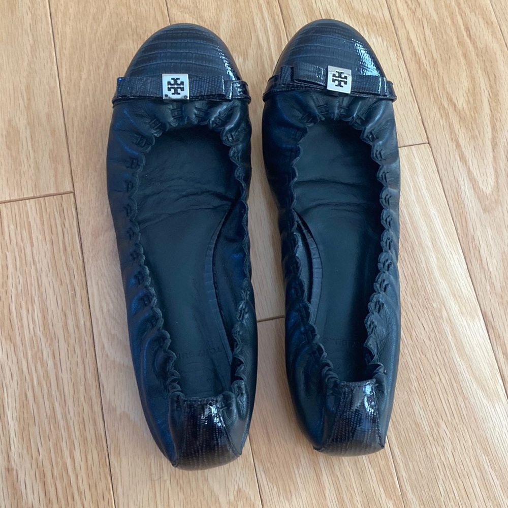 Tory Burch Eddie Ballet Flats with Bow size 8M